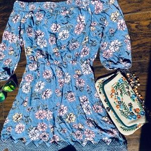 Trixxi Floral Off-the-Shoulder Dress Women